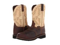 2016 Justin Cowboy Boots Boots for Men - WK4661 Steel Toe - Waxy Brown On Sale